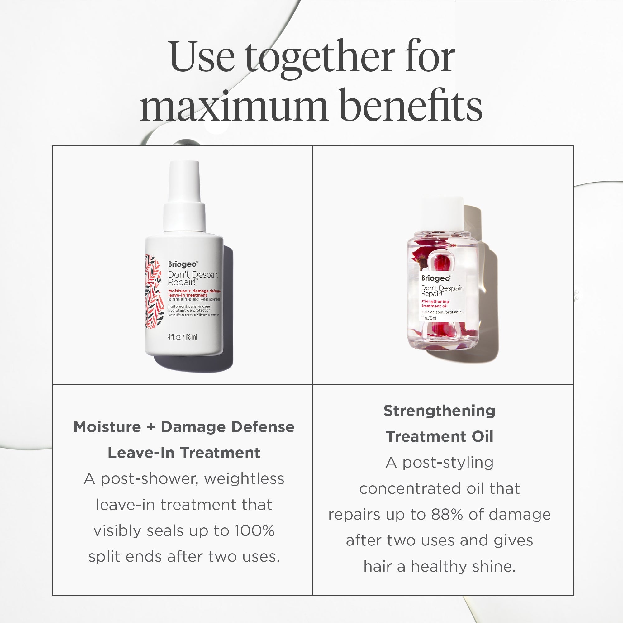 Don’t Despair Repair!™ Moisture + Damage Defense Leave-In Treatment - Briogeo