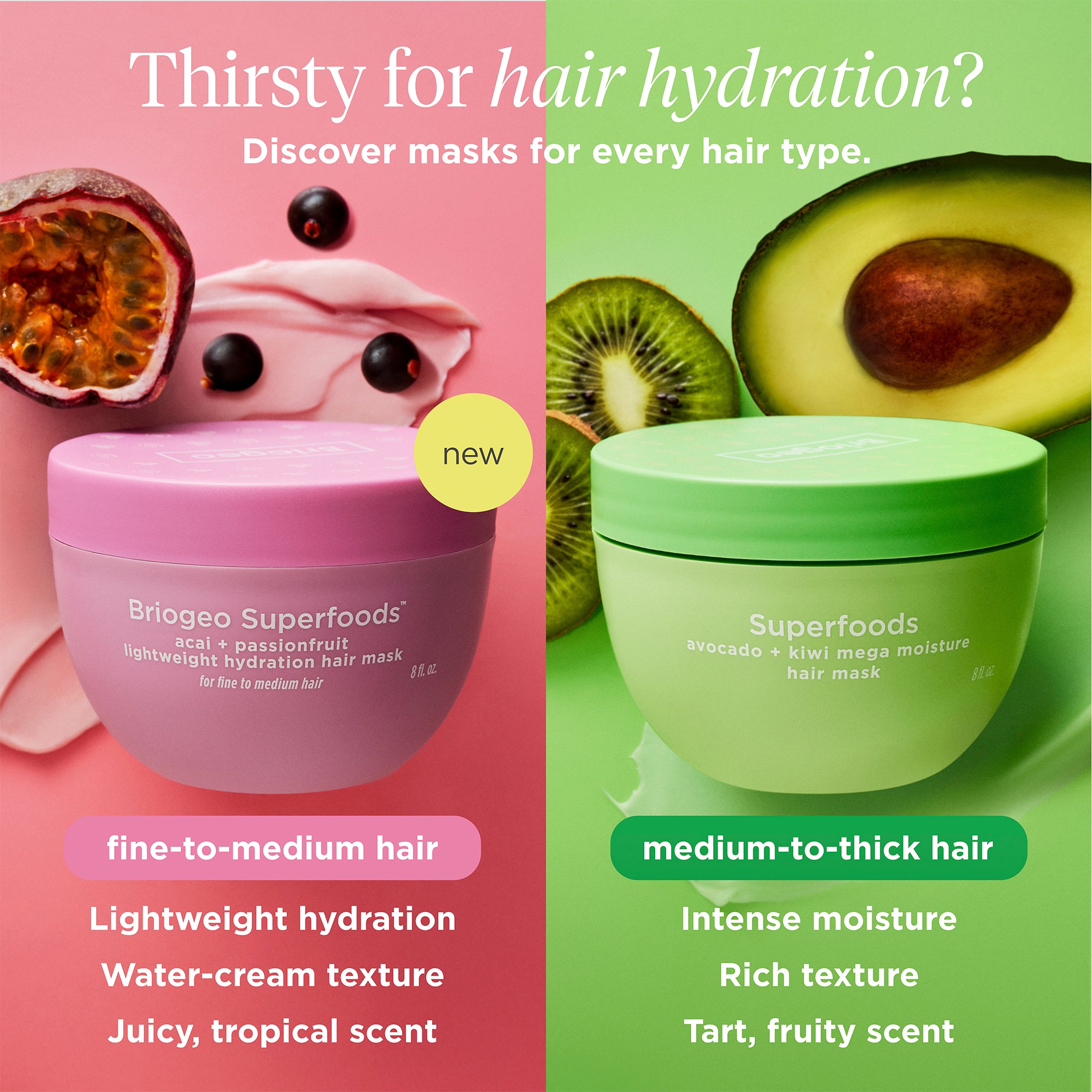 Superfoods Lightweight Hydration Hair Mask 2 oz - Briogeo
