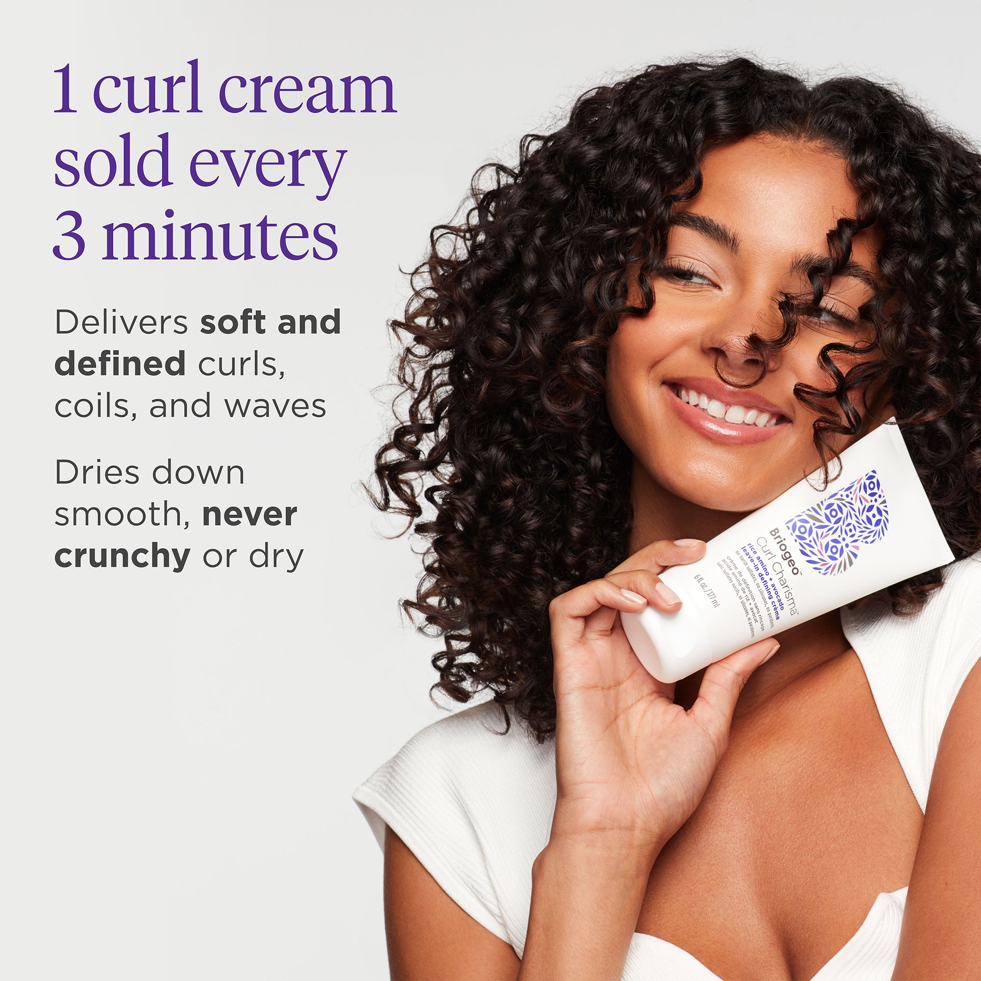 Curl Charisma™ Rice Amino + Avocado Leave-In Defining Creme - Briogeo